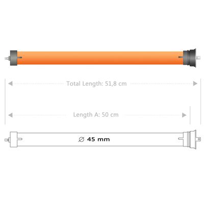 vidaXL Motor tubular, 30 Nm