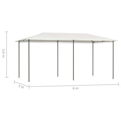 vidaXL Pavilion, crem, 2,98x5,3x2,59 m, 160 g/m²