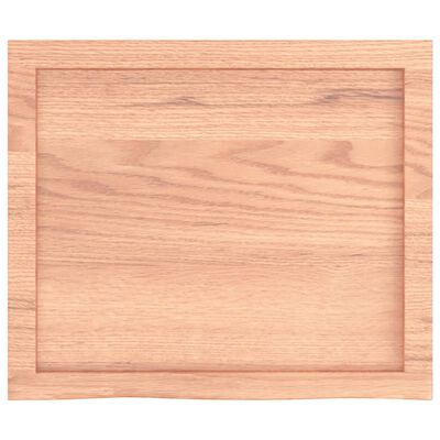 vidaXL Blat de masă maro 60x50x(2-6) cm, lemn masiv stejar tratat