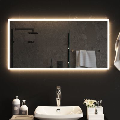 vidaXL Oglindă de baie cu LED, 100x50 cm