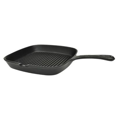 vidaXL Tigaie grill fontă, 24 x 23 cm.