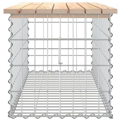 vidaXL Bancă de grădină, design gabion, 103x44x42cm, lemn masiv de pin