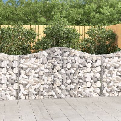 vidaXL Coșuri gabion arcuite 12 buc, 200x30x100/120 cm fier galvanizat