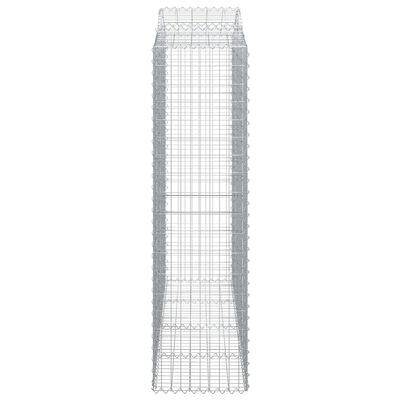 vidaXL Coșuri gabion arcuite 8 buc, 200x50x180/200 cm, fier galvanizat