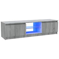 vidaXL Comodă TV cu lumini LED, gri sonoma, 120x30x35,5 cm