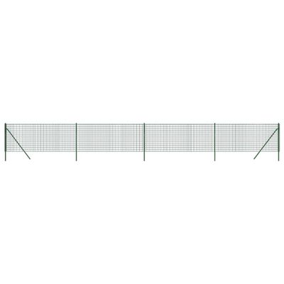 vidaXL Gard plasă de sârmă, verde, 1,1x10 m, oțel galvanizat