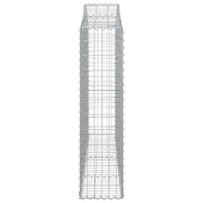 vidaXL Coșuri gabion arcuite 4 buc, 200x30x120/140 cm, fier galvanizat