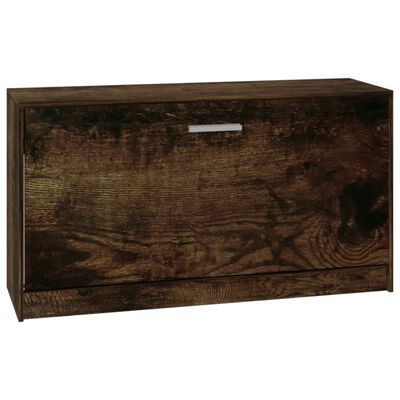 vidaXL Bancă pentru pantofi stejar fumuriu 80x24x45 cm lemn prelucrat