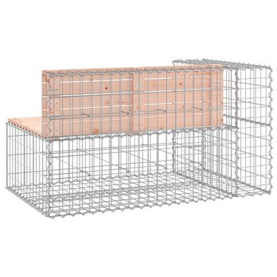 vidaXL Bancă de grădină design gabion 122x71x65,5cm lemn masiv Douglas