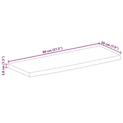 vidaXL Blat de masă contur organic 80x20x3,8 cm lemn masiv de mango