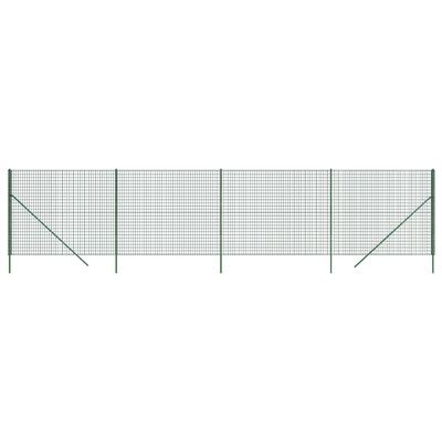 vidaXL Gard plasă de sârmă, verde, 2x10 m, oțel galvanizat