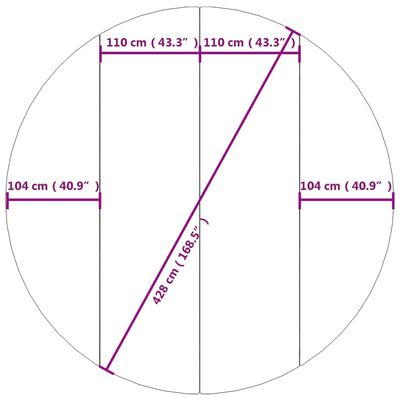 vidaXL Acoperire geotextil piscină, gri deschis, Ø428 cm, poliester