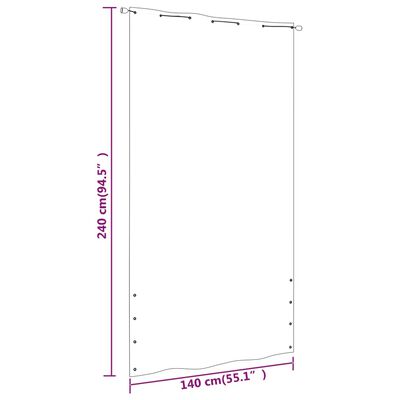 vidaXL Paravan de balcon, galben/portocaliu,140x240 cm,țesătură oxford