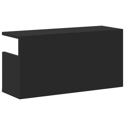 vidaXL Dulap de perete, negru, 60x20x30 cm, lemn prelucrat