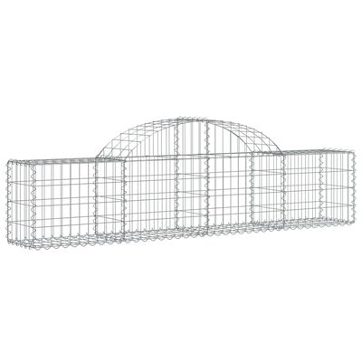 vidaXL Coșuri gabion arcuite 5 buc, 200x30x40/60 cm, fier galvanizat