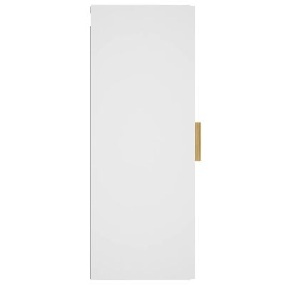 vidaXL Dulap de perete, alb, 34,5x34x90 cm, lemn prelucrat