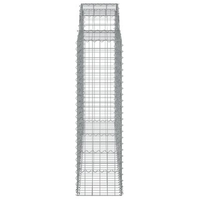 vidaXL Coșuri gabion arcuite 7 buc, 200x50x140/160 cm, fier galvanizat