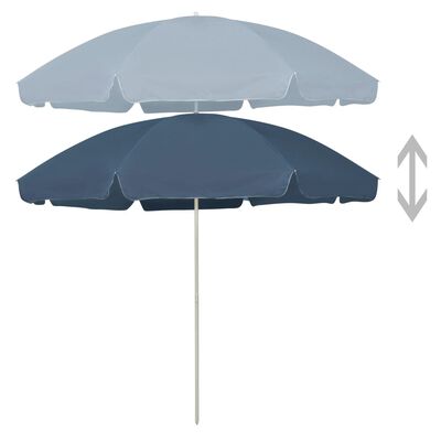 vidaXL Umbrelă de plajă, albastru, 300 cm