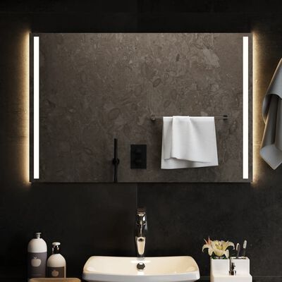 vidaXL Oglindă de baie cu LED, 90x60 cm
