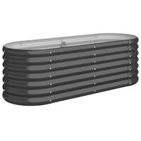 vidaXL Strat înălțat grădină 114x40x36 cm oțel vopsit electrostatic