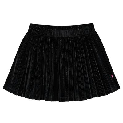 Fusta plisată pentru copii cu lurex, negru, 140