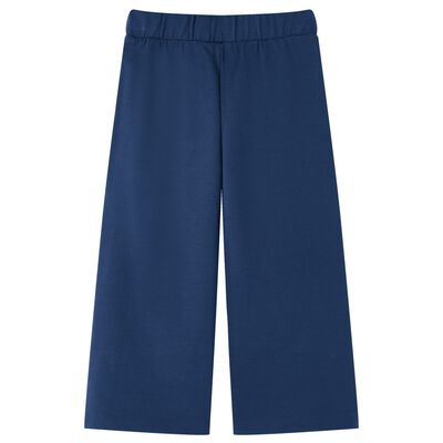 Pantaloni pentru copii cu picioare largi, bleumarin, 140