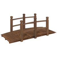 vidaXL Pod de grădină cu balustrade, 150x67x56 cm, lemn masiv de molid