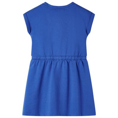 Rochie pentru copii cu șnur, albastru cobalt, 104