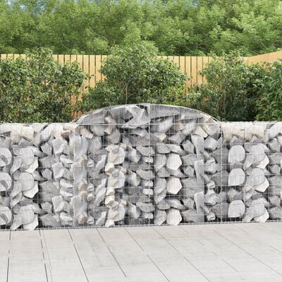 vidaXL Coșuri gabion arcuite 20 buc, 300x50x100/120cm, fier galvanizat