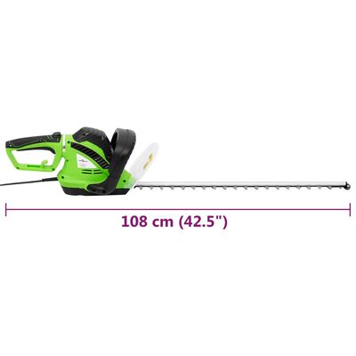 vidaXL Trimmer electric de gard viu, 61 cm, 750 W