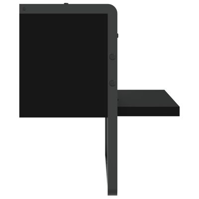 vidaXL Raft de perete cu bare, negru, 30x25x30 cm