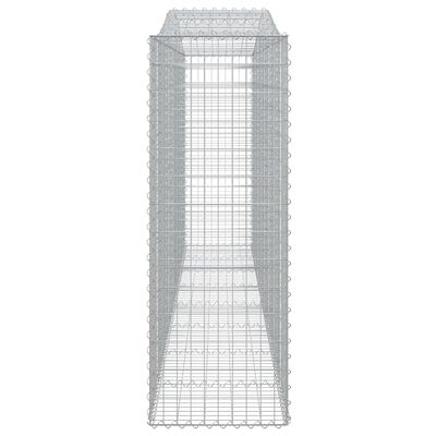 vidaXL Coșuri gabion arcuite 15 buc, 400x50x140/160cm, fier galvanizat