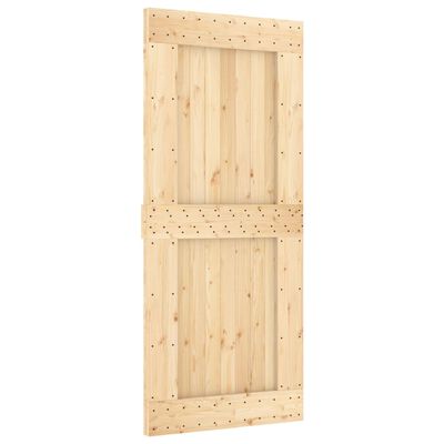 vidaXL Ușă glisantă cu set feronerie, 90x210 cm, lemn masiv de pin