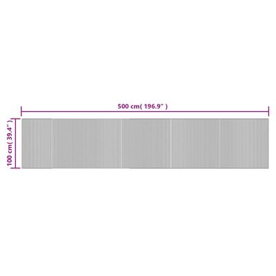 vidaXL Covor dreptunghiular, maro închis, 100x500 cm, bambus