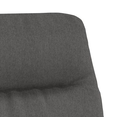 vidaXL Scaun de relaxare cu taburet, gri închis, material textil