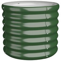 vidaXL Jardinieră grădină verde 40x40x36 cm oțel vopsit electrostatic