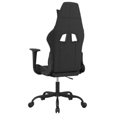 vidaXL Scaun de gaming cu masaj, negru și portocaliu, textil