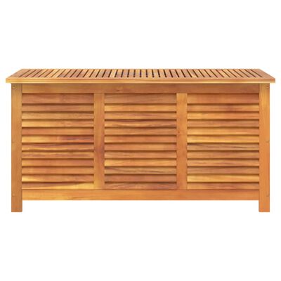 vidaXL Ladă depozitare grădină cu grilaj 113x50x56cm lemn masiv acacia