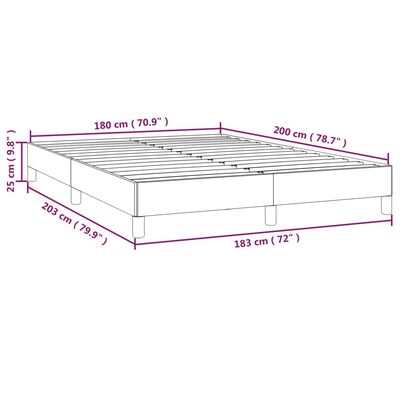 vidaXL Cadru de pat, cappuccino, 180x200 cm, piele ecologică