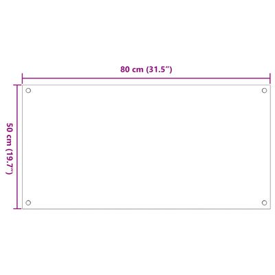 vidaXL Panou antistropi bucătărie 2 buc. transparent 80x50 cm sticlă