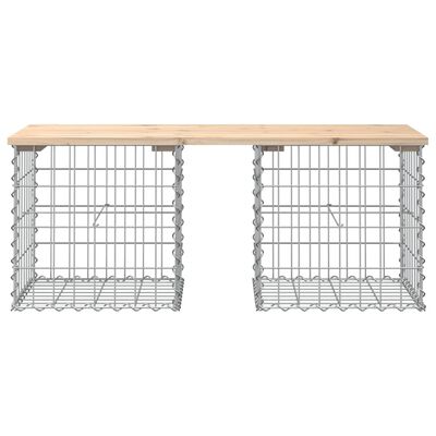 vidaXL Bancă de grădină, design gabion, 103x44x42cm, lemn masiv de pin