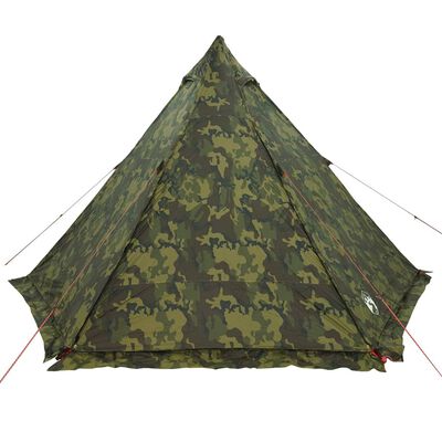 vidaXL Cort de familie Tipi pentru 6 persoane, camuflaj, impermeabil