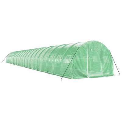 vidaXL Seră cu cadru din oțel, verde, 66 m², 22x3x2 m