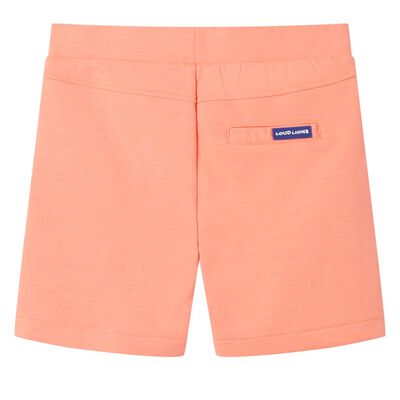Pantaloni scurți pentru copii cu șnur, portocaliu neon, 92