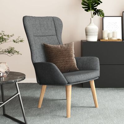 vidaXL Scaun de relaxare, gri închis, material textil