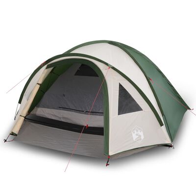 vidaXL Cort de camping cupolă pentru 4 persoane, verde, impermeabil