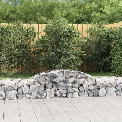 vidaXL Coșuri gabion arcuite, 13 buc., 300x50x40/60cm, fier galvanizat