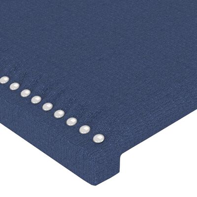 vidaXL Tăblii de pat, 4 buc, albastru, 100x5x78/88 cm, textil