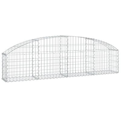 vidaXL Coș gabion arcuit, 200x30x40/60 cm, fier galvanizat