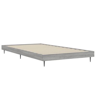 vidaXL Cadru de pat, gri sonoma, 100x200 cm, lemn prelucrat